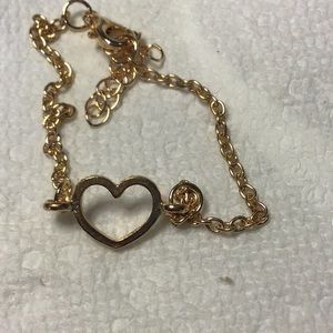 Gold metal chain Bracelet with Lobster claw Clasp NWOT about 7inches long